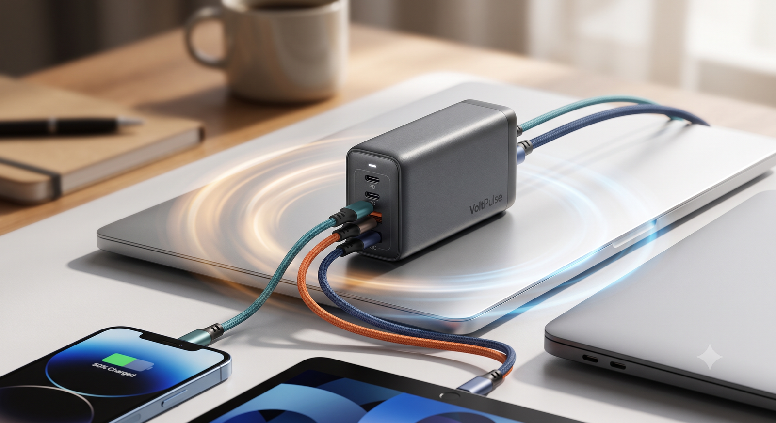 VoltPulse 65W GaN Fast Charger